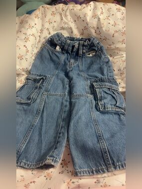 Old Navy Light Blue Cargo Denim Jeans for Kids